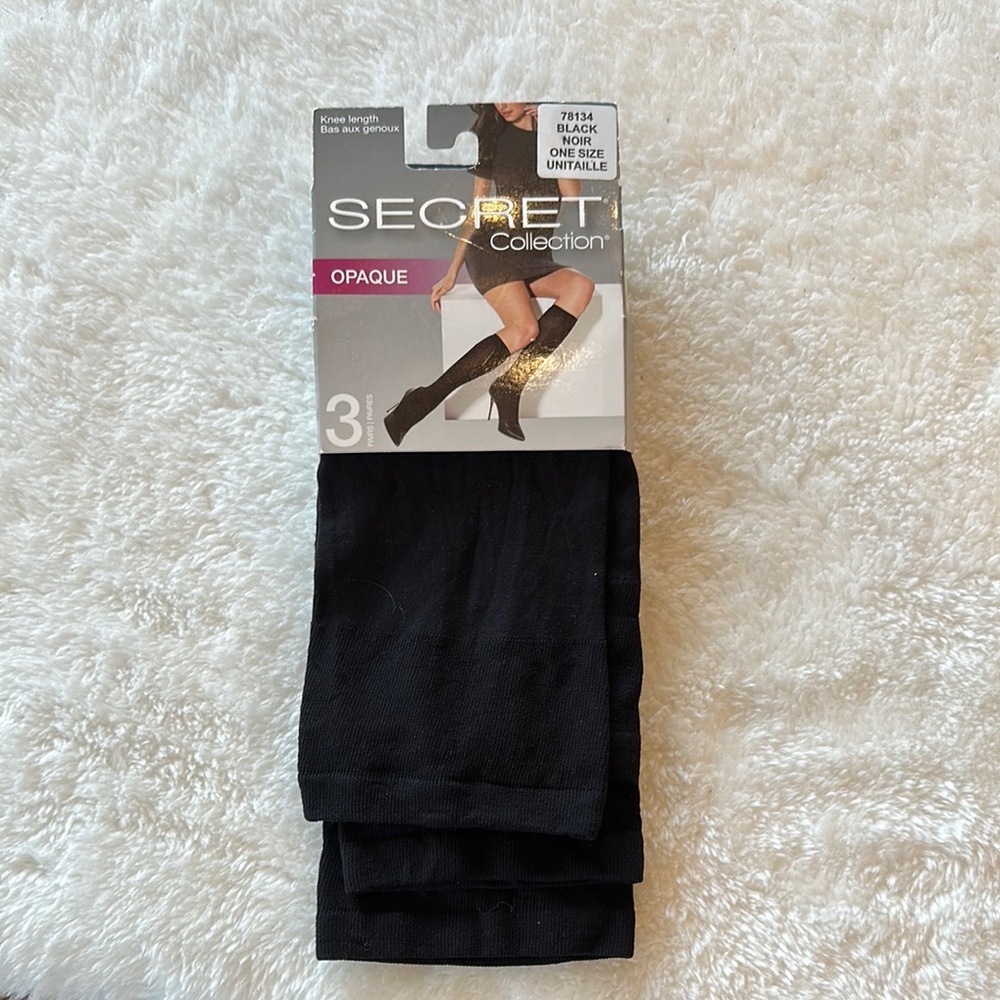 Nwt. Secret knee length socks